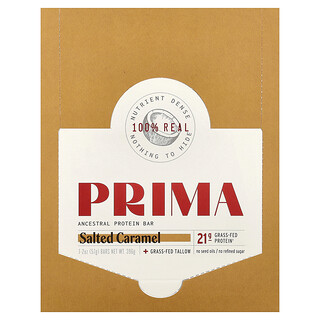 Prima, Ancestral Protein Bar, Tuzlu Karamel, 7 Bar, Her Biri 57 g (2 oz)