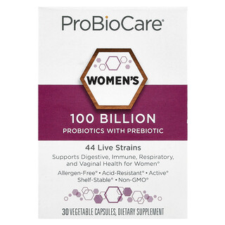 ProBioCare, Probiotice pentru femei cu prebiotice, 100 de miliarde, 30 de capsule vegetale