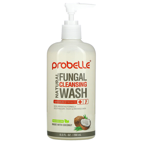 Natural Fungal Cleansing Wash, Maximum Strength, Fragrance-Free, 9.5 fl oz (280 ml)