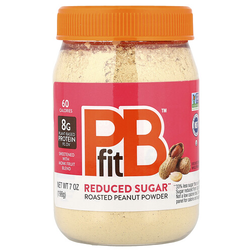 PBfit, Roasted Peanut Powder, geröstetes Erdnusspulver, ohne Zuckerzusatz, 198 g (7 oz.)
