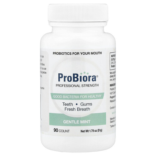 ProBiora, Dental Probiotics, Menta suave, 90 comprimidos