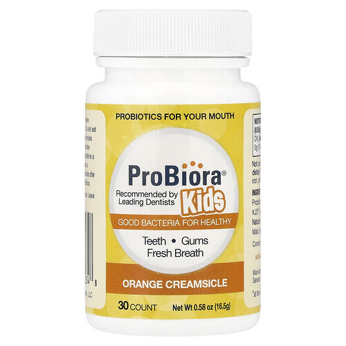 Probiora Kids, Dental Probiotics, Orange Creamsicle, 30 Tablets