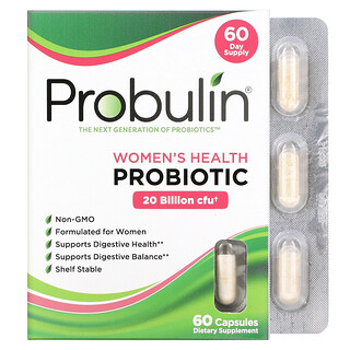 Probulin, Women's Health, Probiotic, 20 Billion CFU, 60 Capsules
