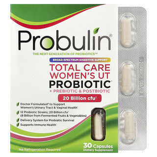 Probulin, Total Care Women’s UT Probiotic + Prebiotic & Postbiotic, 30 Capsules