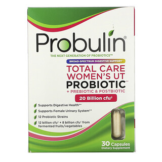 Probulin, Total Care, пробиотик для женской мочевыделительной системы, 20 млрд КОЕ, 30 капсул