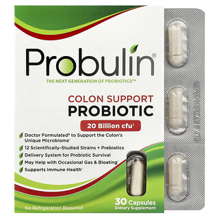 Probulin, Colon Support Probiotic, 30 Capsules