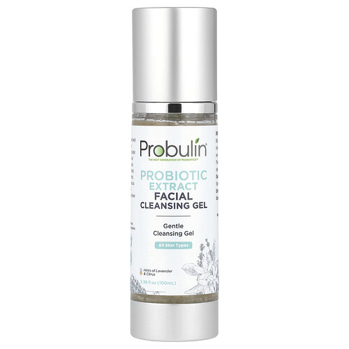 Probulin, Probiotic Extract Facial Cleansing Gel, Lavender & Citrus, 3.38 fl oz (100 ml)