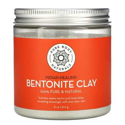 Купить Pure Body Naturals Indian Healing Bentonite Clay, 8 fl oz (227 g)