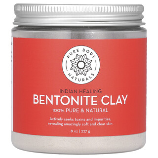 Pure Body Naturals, Serbuk Tanah Liat Bentonit Penyembuhan India, 8 oz (227 g)