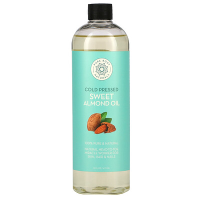 Pure Body Naturals Sweet Almond Oil, 16 fl oz (473 ml)