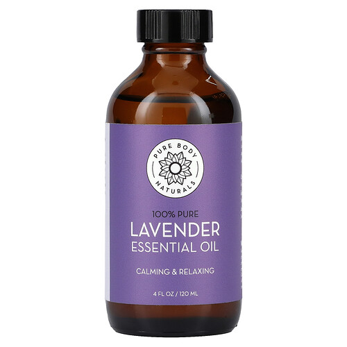Pure Body Naturals, 100% Pure Essential Oil, Lavender, 4 fl oz (120 ml)