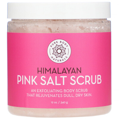 Pure Body Naturals Скраб из гималайской розовой соли, 340 г