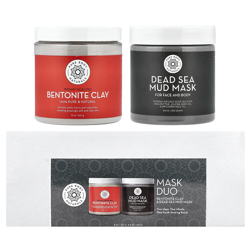 Pure Body Naturals, Beauty Mask Duo, 2 Piece Set