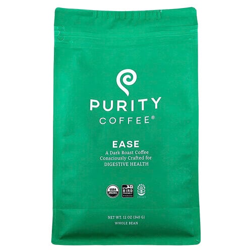 Purity Coffee Ease, Whole Bean, Dark Roast, 12 oz (340 g)