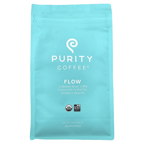 Purity Coffee Flow, Ground, Medium Roast, 12 oz (340 g)