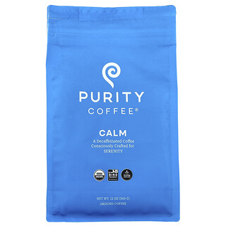 Purity Coffee, Calm, Molido, Descafeinado, 340 g (12 oz)