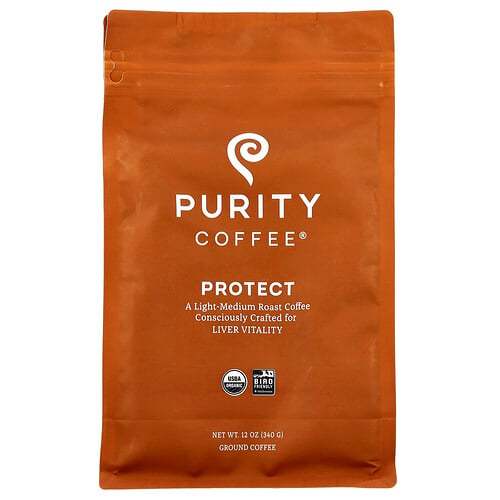 Purity Coffee Protect, Ground, Light-Medium Roast, 12 oz (340 g)