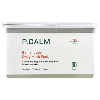 P.CALM, Paquete de mascarillas de belleza diaria Barrier Cycle, 30 láminas, 350 g (12,35 oz)