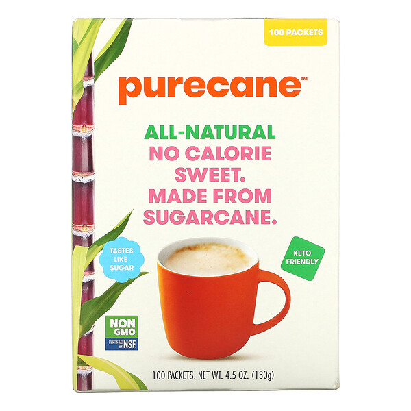 Purecane, No Calorie Sweet, 100 Packets, 1.3 g Each