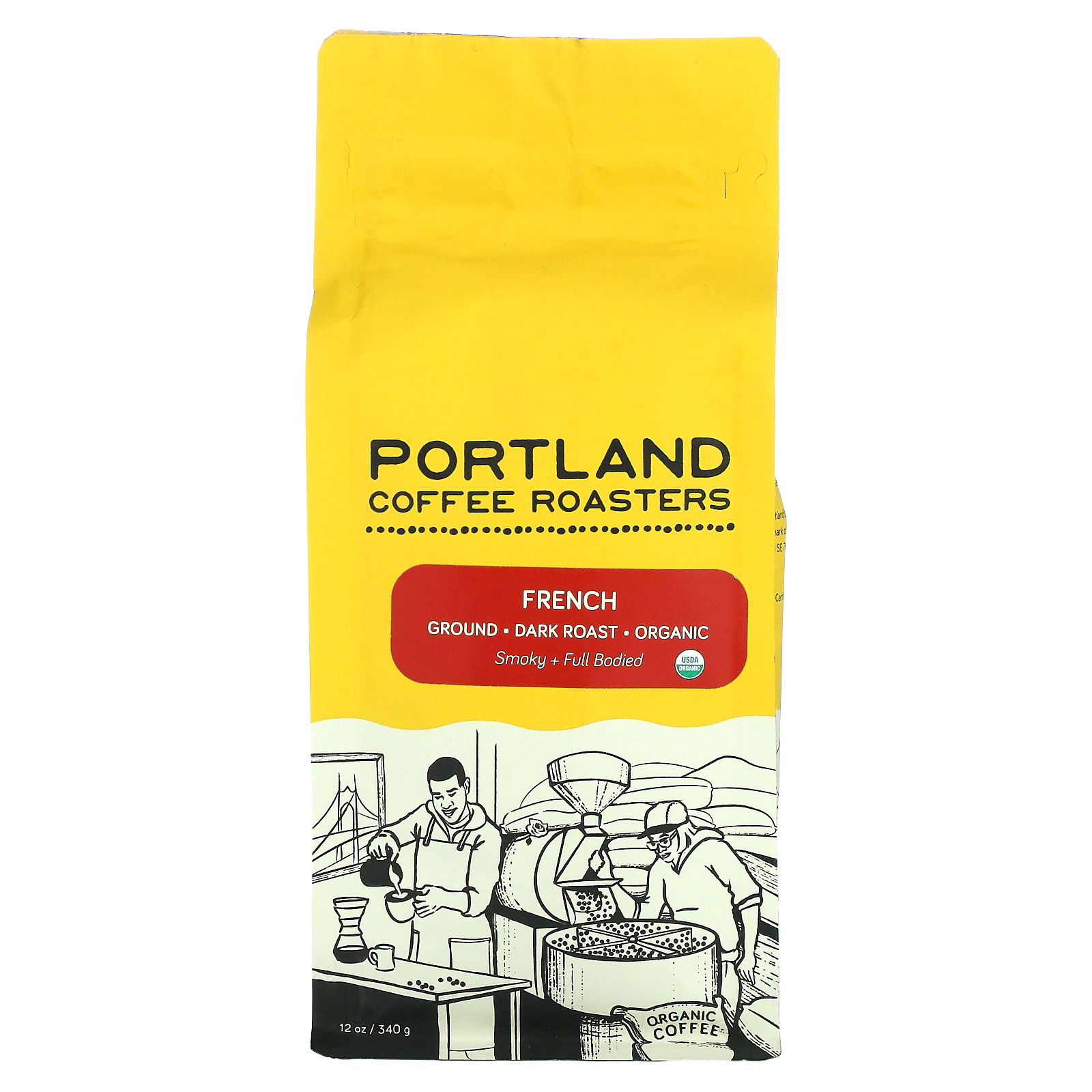 Portland Coffee Roasters Organic Ground 再入荷 Dark 12 g oz 340 French Roast 激安価格と即納で通信販売