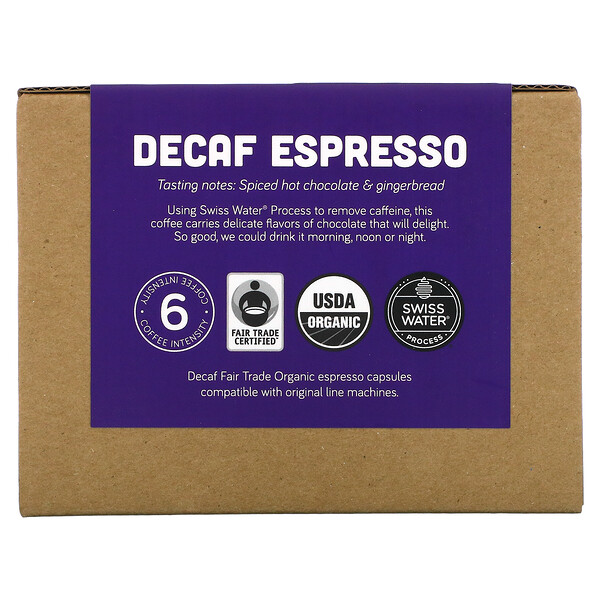 Portland Coffee Roasters, Decaf Espresso, Ground Roast Coffee, 30 Capsules