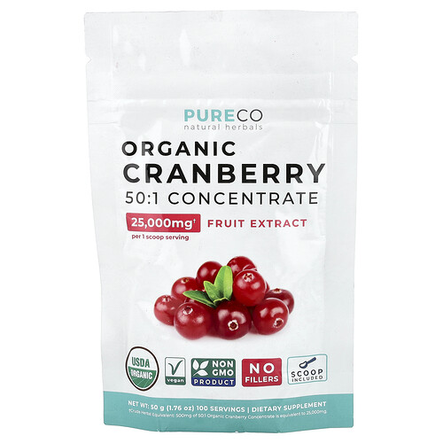 Pure Co. Organic Cranberry Powder, 1.76 oz (50 g)