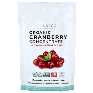 Pure Co., Organický brusnicový koncentrát, 50 g