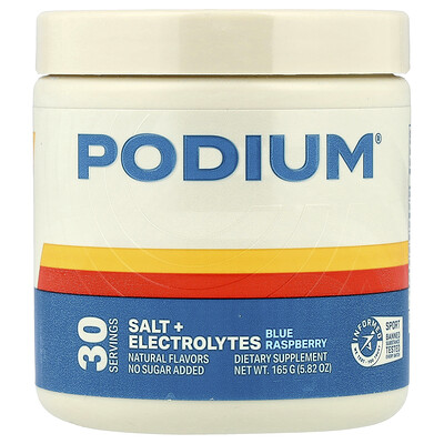 Podium Nutrition, Sal y electrolitos, Frambuesa azul, 165 g (5,82 oz)