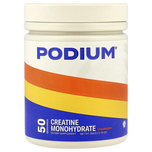 Podium Nutrition Creatine Monohydrate, Strawberry, 12.7 oz (360 g)