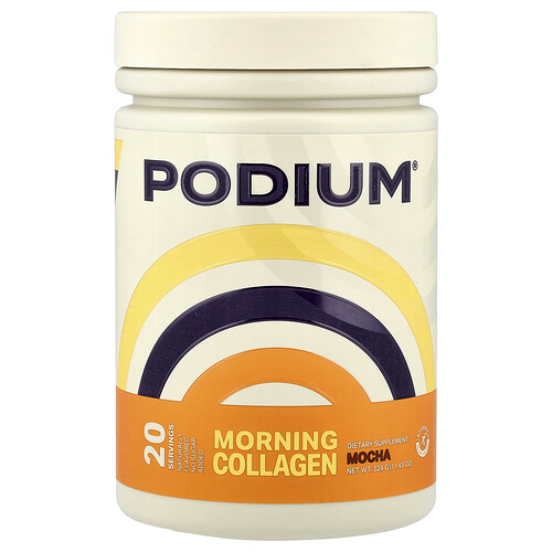 Podium Nutrition, Morning Collagen, Mocha, Kollagen am Morgen, Mokka, 324 g (11,43 oz.)