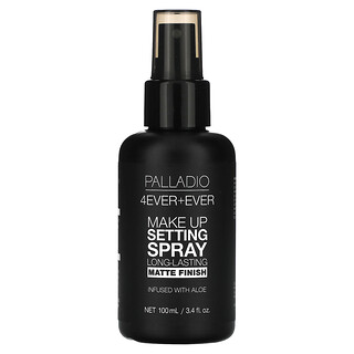 Palladio, 4Ever + Ever, Spray fijador de maquillaje, Acabado mate de larga duración, 100 ml (3,4 oz. Líq.)