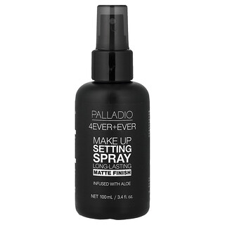 Palladio, 4Ever + Ever, Semprotan Pengaturan Riasan, Hasil Akhir Matte yang Tahan Lama, 100 ml (3,4 ons cairan)