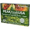 PEAKfresh USA, 농산물백(Produce Bags), 재사용 가능, 10 - 12" x 16" 백, 트위스트 끈 포함