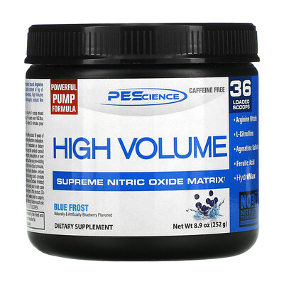 PEScience High Volume, Supreme Nitric Oxide Matrix, Blue Frost, 8.9 oz (252 g)