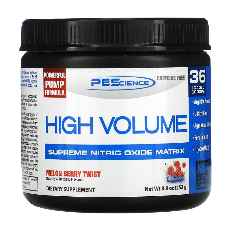 PEScience, High Volume, Supreme Nitric Oxide Matrix, Melon Berry Twist ...