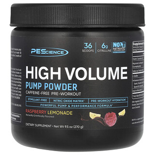 PEScience, густий об’єм, пудра без кофеїну, малиновий лимонад, 270 г (9,5 унції)