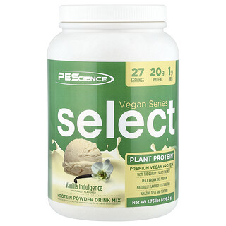 بي ساينس‏, Vegan Series ™ ، Select Plant Protein ™ ، بنكهة الفانيليا ، 1.75 رطلًا (796.5 جم)