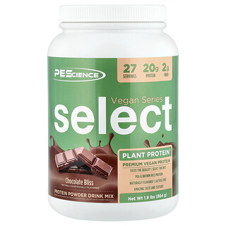 بي ساينس‏, Vegan Series ™ ، Select Plant Protein ™ ، نكهة الشوكولاتة ، 1.9 رطل (864 جم)
