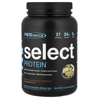بي ساينس‏, Select Protein ™ ، مزيج شراب مسحوق البروتين ، كب كيك شوكولاتة مجمدة ، رطلان (905 جم)