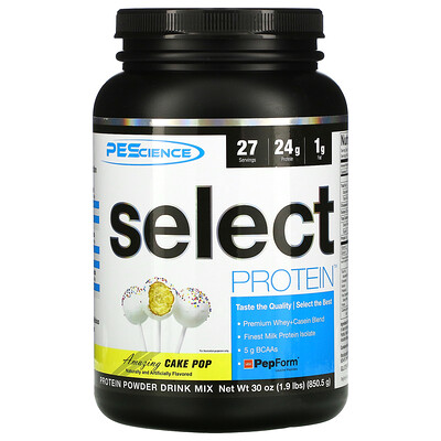PEScience Select Protein, Amazing Cake Pop, 1.9 lbs (850.5 g)