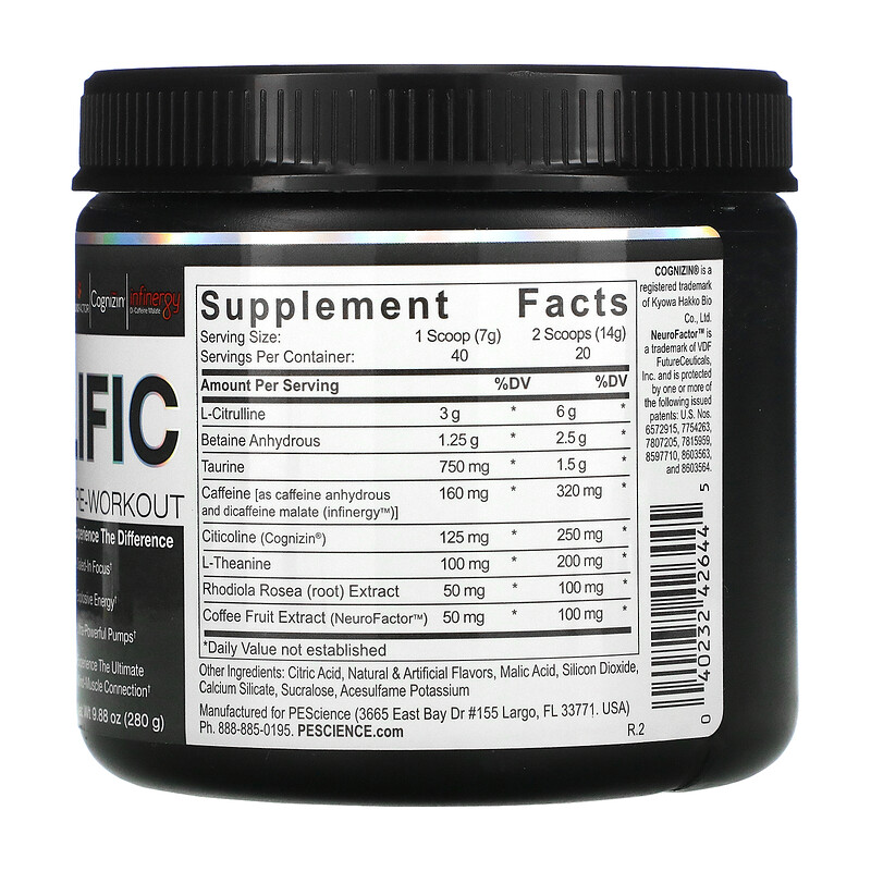 PEScience, Prolific, PreWorkout, Mango Splash, 9.88 oz