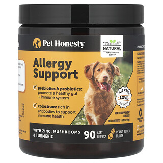 Pet Honesty, 敏感缓解，狗狗专用，花生酱味，90 片软咀嚼片，9.5 盎司（270 克）