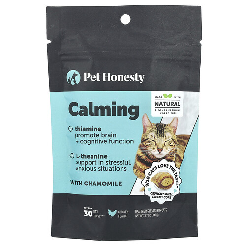 Pet Honesty Calming Dual Texture Cat Supplement - Chicken - 30 count