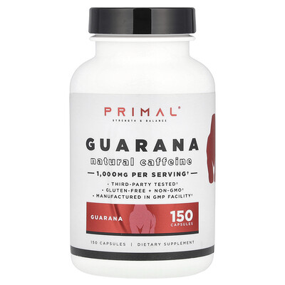 Product Image for PrePrimal, Guarana, 150 Capsules (500 mg per Capsule)