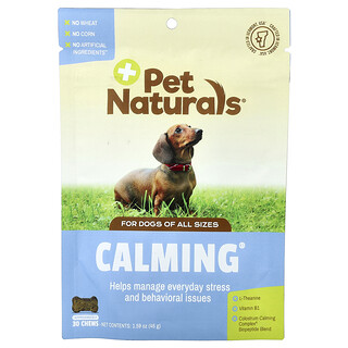Pet Naturals, Calming®, For Dogs, Alle Größen, 30 Kau-Snacks, 45 g (1,59 oz.)