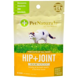 Pet Naturals of Vermont, Hip + Joint, Chews For Cats, 30 Chews, 1.59 oz (45 g)