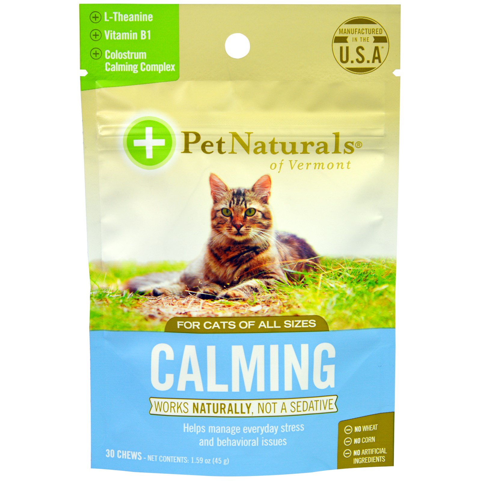 Pet Naturals of Vermont, Calming, For Cats, 30 Chews, 1.59 oz (45 g