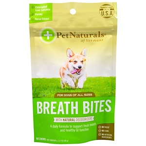 Отзывы о Пэт Нэчуралс оф Вермонт, Breath Bites, For Dogs, 60 Chews, 3.17 oz (90 g)