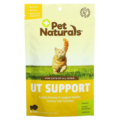 Pet Naturals добавка для кошек для поддержки здоровья мочевыводящих путей 60 жевательных таблеток 75 г (2 65 унции)