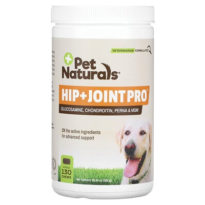 

Pet Naturals Hip + Joint Pro, добавка для собак, 130 жевательных таблеток, 520 г (18,34 унции)